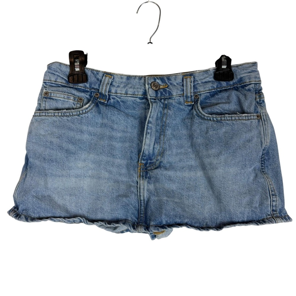 Zara Shorts Womens 4 Blue Light Wash Denim Cutoff 5 Pocket Zip Fly Summer